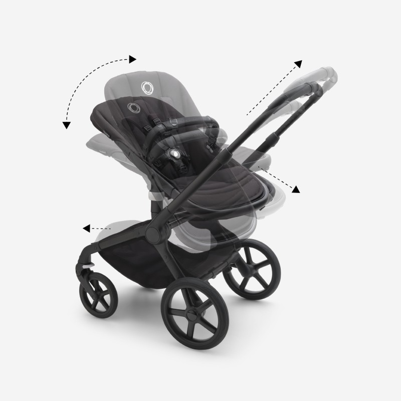 Carrito Bugaboo Fox 5 con capazo y silla - Negro Medianoche