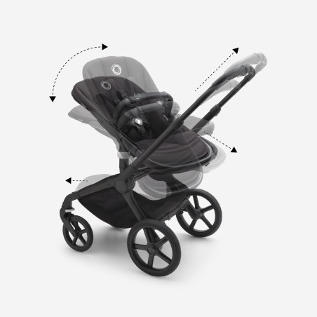 Carrito Bugaboo Fox 5 con capazo y silla - Negro Medianoche