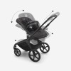 Carrito Bugaboo Fox 5 con capazo y silla - Negro Medianoche
