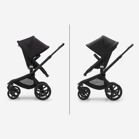 Carrito Bugaboo Fox 5 con capazo y silla - Negro Medianoche